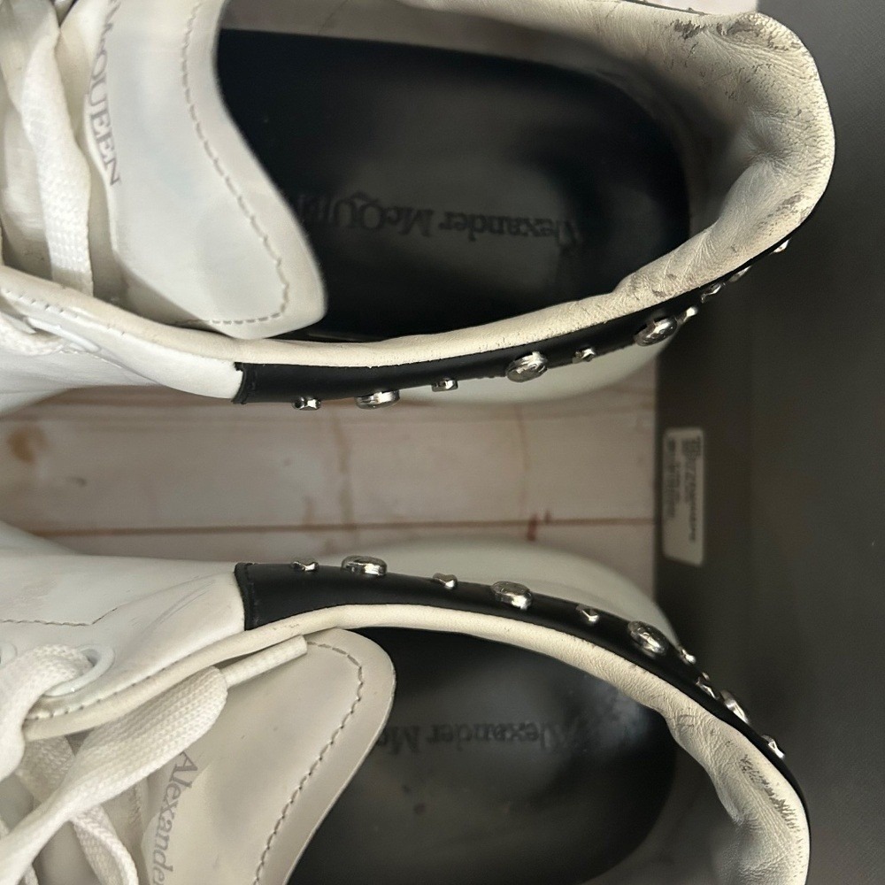 Alexander McQueen Studded Oversized Sneakers White Size 12 - Picture 13 of 13
